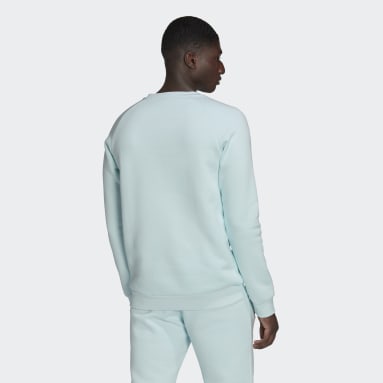 Men Originals Blue Adicolor Essentials Trefoil Crewneck Sweatshirt