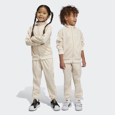 키즈 originals Beige 모노그램 프린트 트랙수트