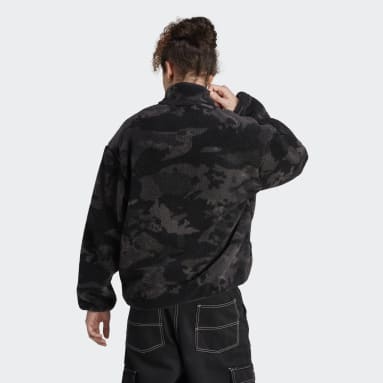 Men's Originals Black Graphics Camo Reversible Fleece Jacket