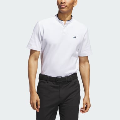 Men Golf White Go-To Henley Polo Shirt