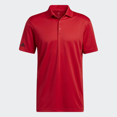 Muži Golf červená Polokošile Performance Primegreen
