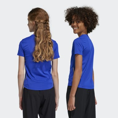 T-shirt AEROREADY 3-Stripes Bleu Enfants Running