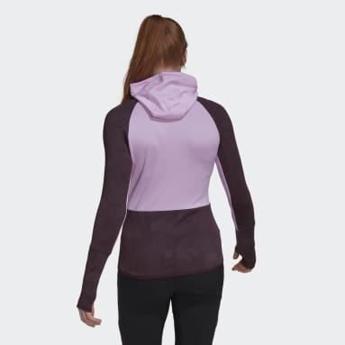 Frauen TERREX TERREX Tech Flooce Hooded Hiking Fleecejacke Lila