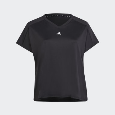 AEROREADY Train Essentials Minimal Branding V-Neck Tee (Plus Size)