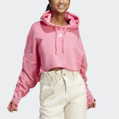 Ženy Sportswear ružová Mikina s kapucňou Collective Power Cropped