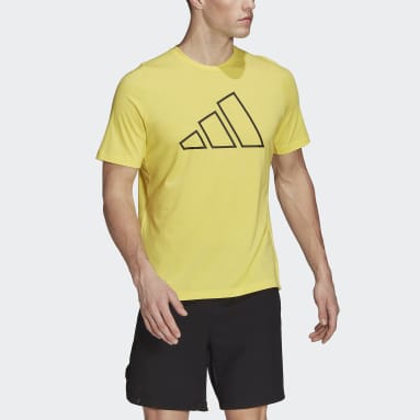 Camiseta Treino Train Icons 3-Bar Amarelo Homem Training
