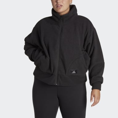 Women Sportswear Black Holidayz Sherpa Jacket (Plus Size)