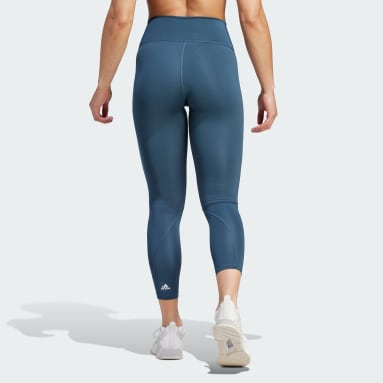 Leggings 7/8 Optime TrainIcons Turquesa Mulher Ginásio E Treino