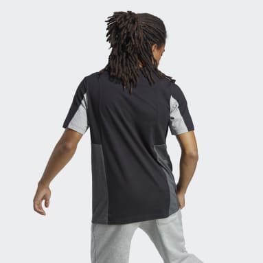 Polera Essentials Colorblock Negro Hombre Sportswear
