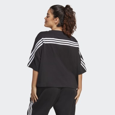 Frauen Sportswear Future Icons 3-Streifen T-Shirt – Große Größen Schwarz