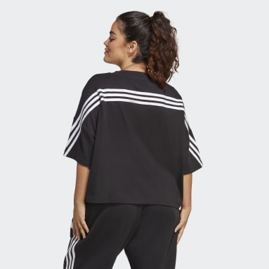 adidas Training 3-Stripes AEROREADY t-shirt (Grote Maat) Dames Zwart