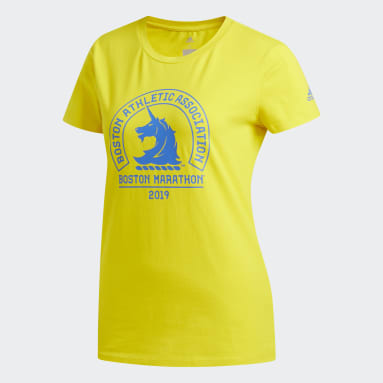 BM LOGO T W Amarillo Mujer Running