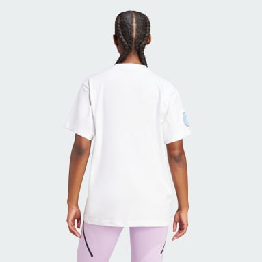 Women adidas by Stella McCartney White adidas by Stella McCartney Regenerative Cotton Tee