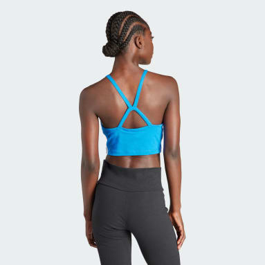 Crop top Adicolor 3 bandes Bleu Femmes Originals