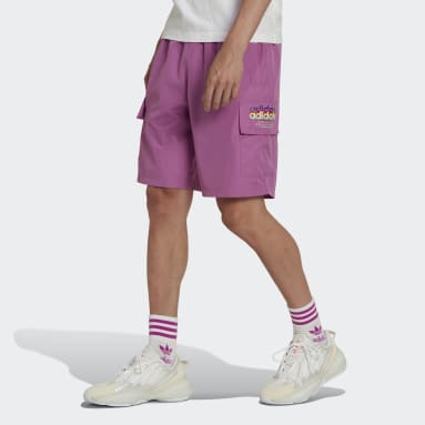 ผู้ชาย Originals สีม่วง กางเกงคาร์โกขาสั้น Hyperreal