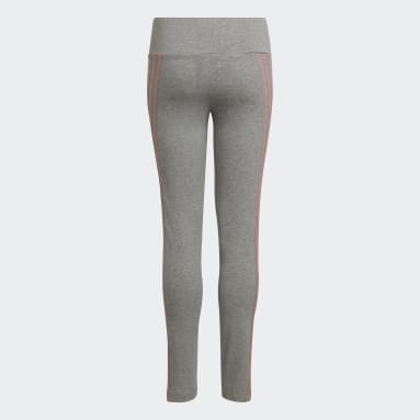 Leggings de Algodão 3-Stripes Cinzento Raparigas Sportswear