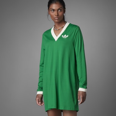 Kvinder Originals Grøn Adicolor Heritage Now Cali T-shirt-kjole