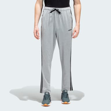 Men Lifestyle Grey Essentials 3-Stripes track pants SJ