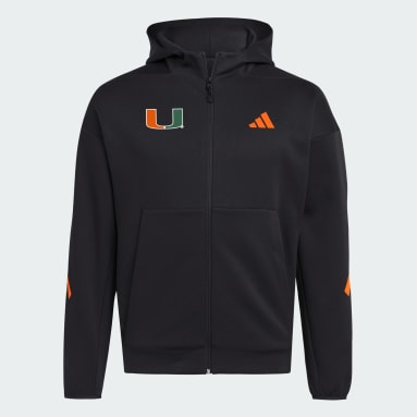 Miami Hurricanes Full Zip Player Travel ZNE Hoodie