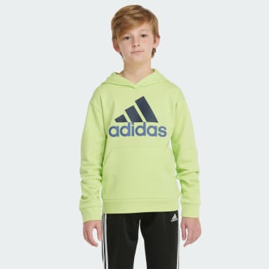 Youth 8-16 Years Training Green ESS FLC HOOD PULOVR 23