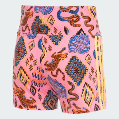 Shorts Booty adidas x FARM Rio Três Listras