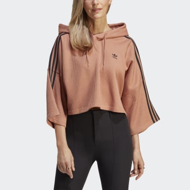 Kvinder Originals Brun Crop hættetrøje