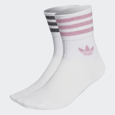 ミッドカット グリッター クルーソックス 2足組