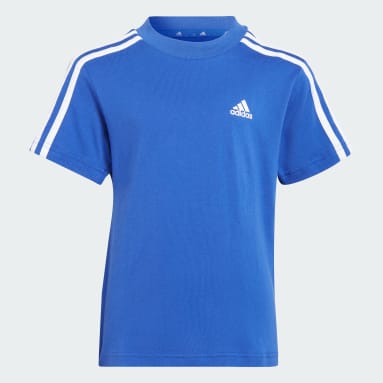 Conjunto Camiseta Shorts Essentials 3-Stripes Azul Kids Sportswear