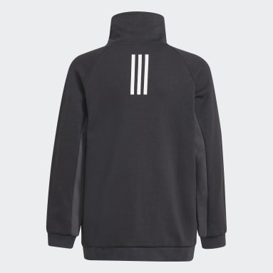 Veste de survêtement XFG Zipped Pocket Loose Noir Garçons Sportswear