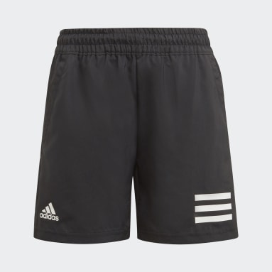Boys Tennis Black Club Tennis 3-Stripes Shorts