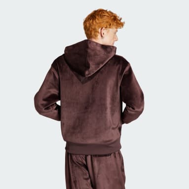Chaqueta con capucha Premium Essentials+ Velour Marrón Hombre Originals