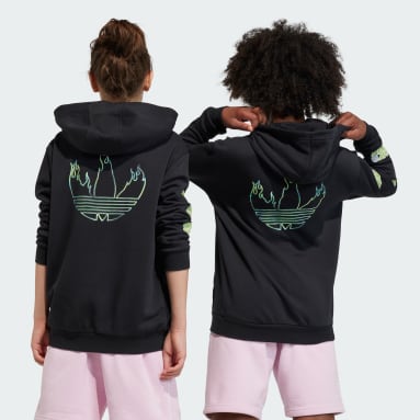 Buzo con Capucha Estampado Negro Niño Originals