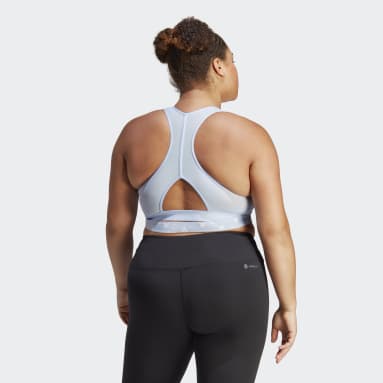 Top Deportivo Powerreaction Techfit Soporte Medio Azul Mujer Training