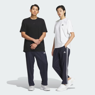3S 팩 루즈 핏 핀턱 오픈헴 트랙 팬츠