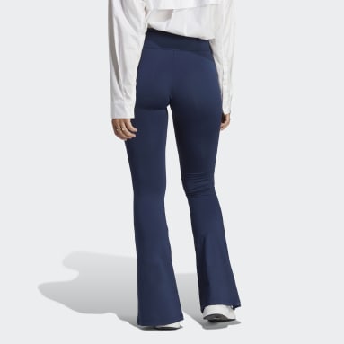 Calça Flare com Barra Dividida Azul Mulher Originals