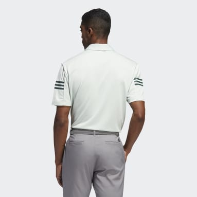 Men Golf Green 3-Stripes Polo Shirt