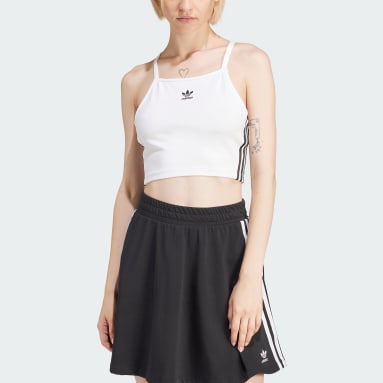 Top Adicolor 3 bandas Blanco Mujer Originals