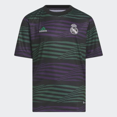 Camiseta Prepartido Real Madrid Negro Niño Fútbol