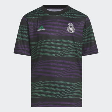 Maillot d’échauffement Real Madrid Noir Garçons Football