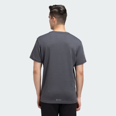 Men Running Black OTR HEATHER TEE