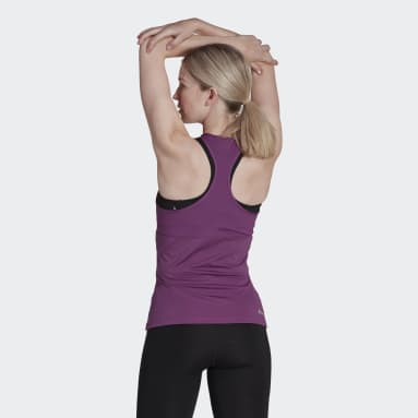Débardeur de training à dos nageur Techfit Violet Femmes Fitness Et Training