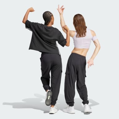 Women Sportswear Black Dance All-Gender Versatile Woven Cargo Pants