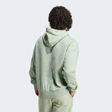 Mens Green Adidas Hoodies & Sweatshirts Tops, Clothing