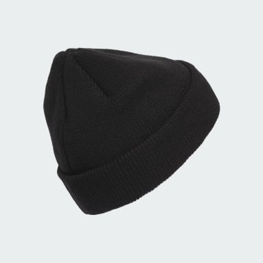 Children Skiing Black Team Issue Fold Beanie