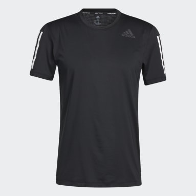 T-shirt Techfit 3-Stripes Fitted Nero Uomo Fitness & Training