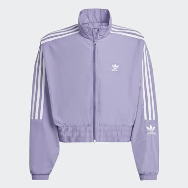 Girls Lifestyle Purple 아디컬러 크롭 트랙 재킷