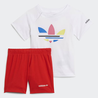 Conjunto Camiseta y Shorts Adicolor Blanco Niño Originals