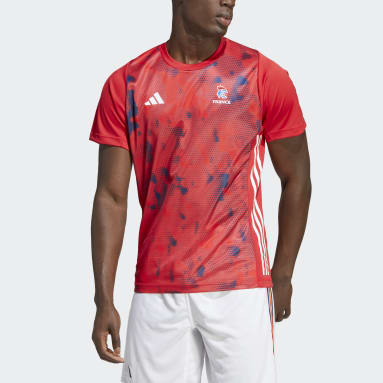 Männer Handball Frankreich Handball T-Shirt Rot