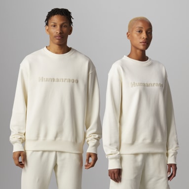 Originals Beyaz Pharrell Williams Basics Crew Sweatshirt (Unisex)