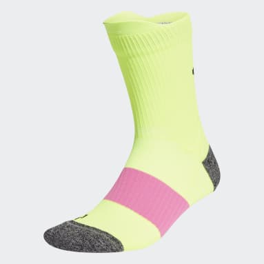 Medias de Running Clásicas Performance Ultralivianas Amarillo Ciclismo